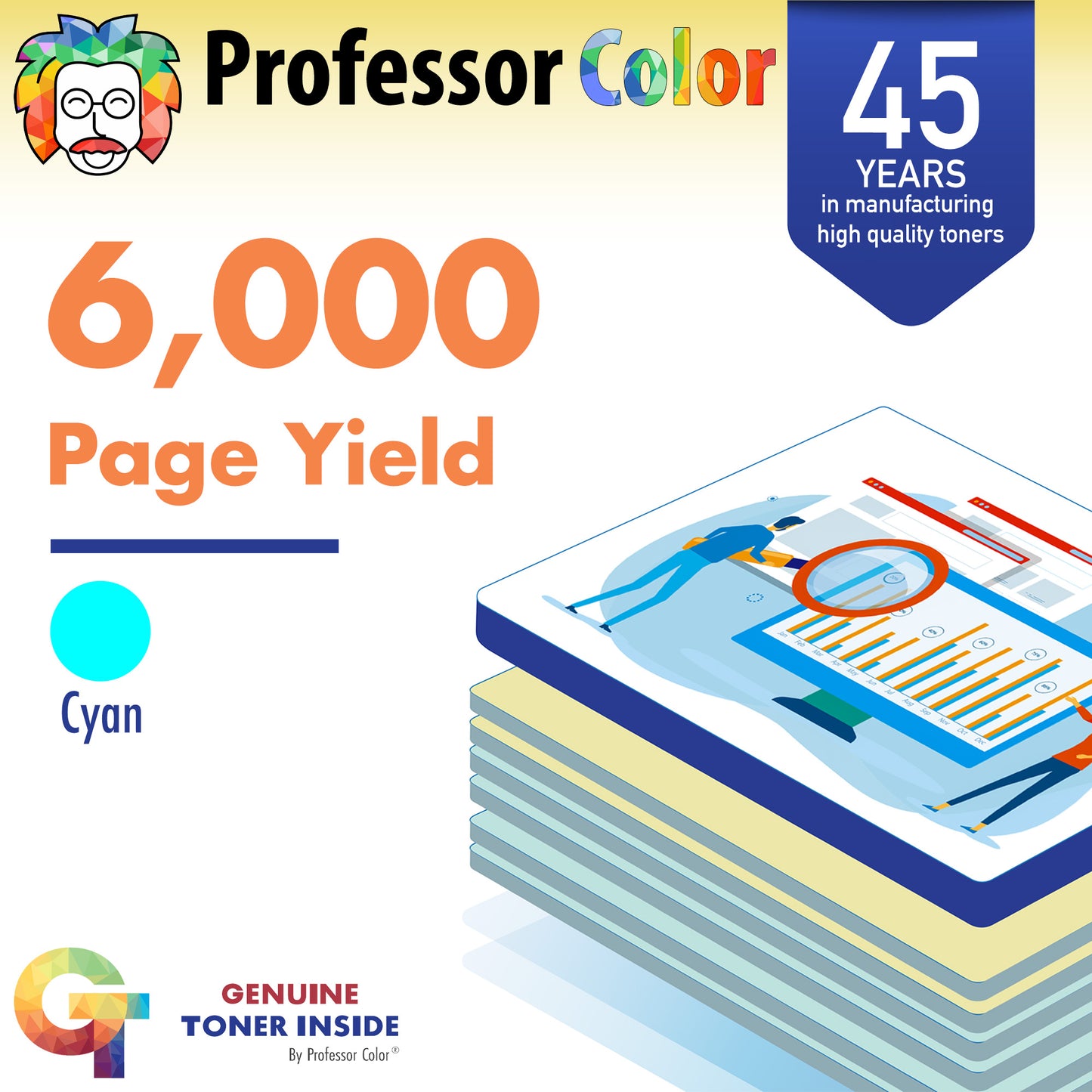 High Yield Cyan Toner - Professor Color