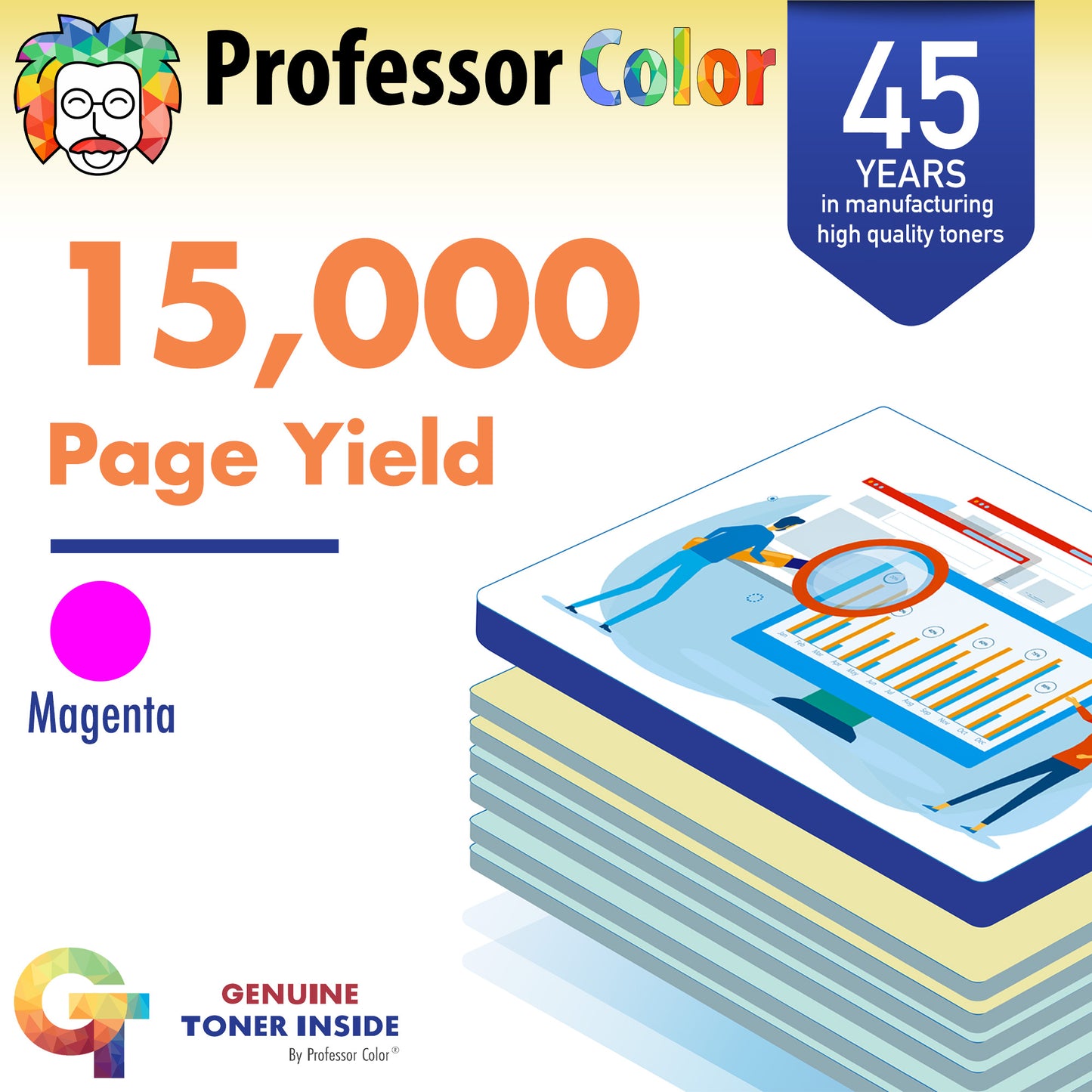 Standard Yield Magenta Toner - Professor Color