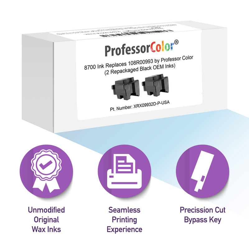 8700 Inks Replaces 108R00993 (2 Repackaged Black Inks) - Professor Color