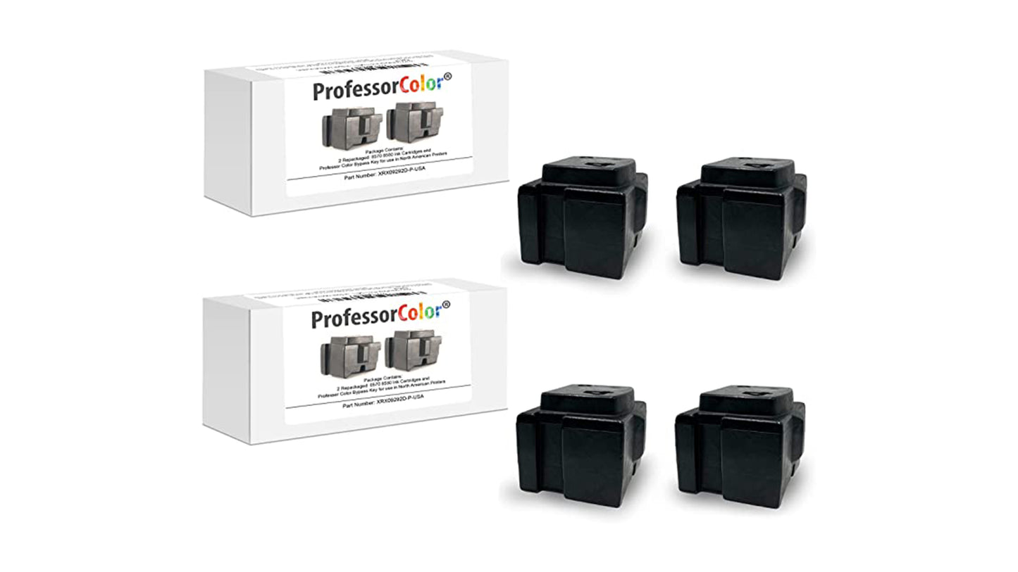 Professor Color Bypass Key Bundle Includes 8570 or 8580 Inks Replacing 108R00930 (4 Repackaged Black Inks) - Professor Color
