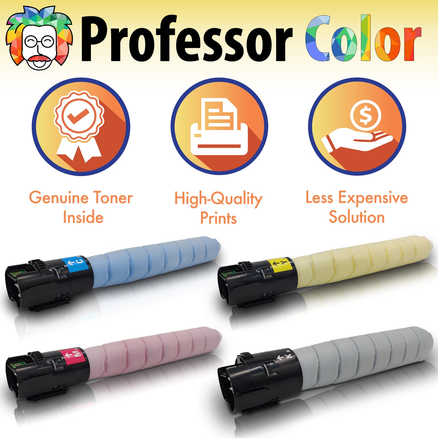 Standard Yield 4 Pack Multicolor Toner Set - Professor Color