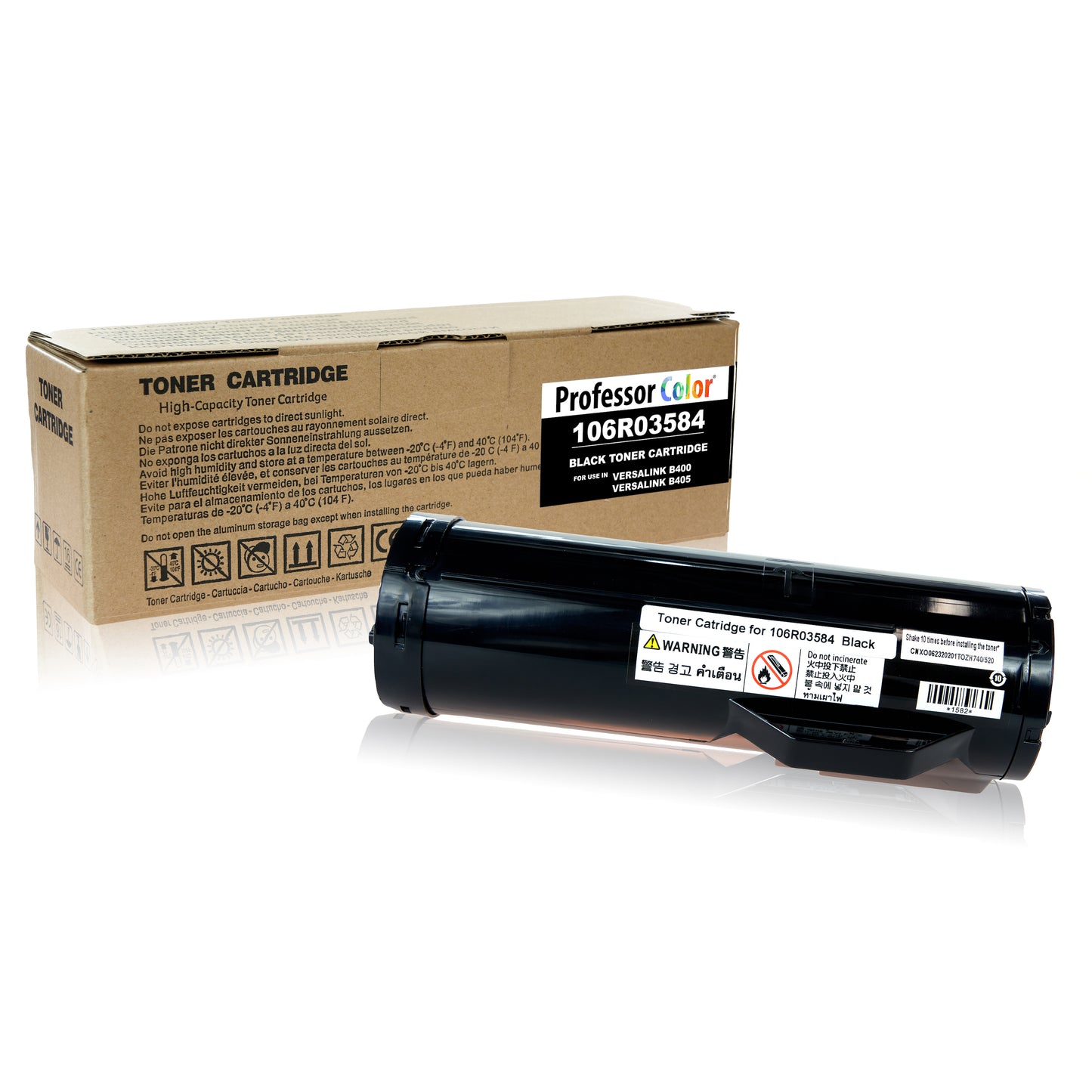 Professor Color Compatible Toner Cartridge Replacement for Xerox VersaLink B400 B405 106R03584 - Black - Professor Color