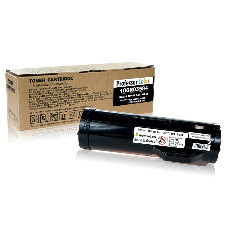 Professor Color Compatible Toner Cartridge Replacement for Xerox VersaLink B400 B405 106R03584 - Black - Professor Color