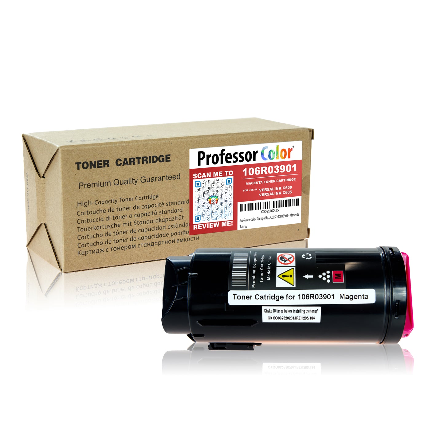 Professor Color Compatible Toner Cartridge Replacement for Xerox VersaLink C600 C605 106R03901 - Magenta - Professor Color
