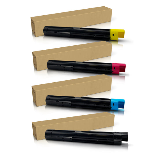 Professor Color Re-Coded OEM Toner Cartridge Replacement for Xerox WorkCentre 7120 7125 7220 7225 | 006R01457 006R01458 006R01459 006R01460 - High Yield 4 Pack - Professor Color