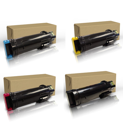 Professor Color Re-Coded OEM Toner Cartridge Replacement for Xerox Phaser 6510, Workcentre 6515 | 106R03477 106R03478 106R03479 106R03480 - 4 Pack - Professor Color