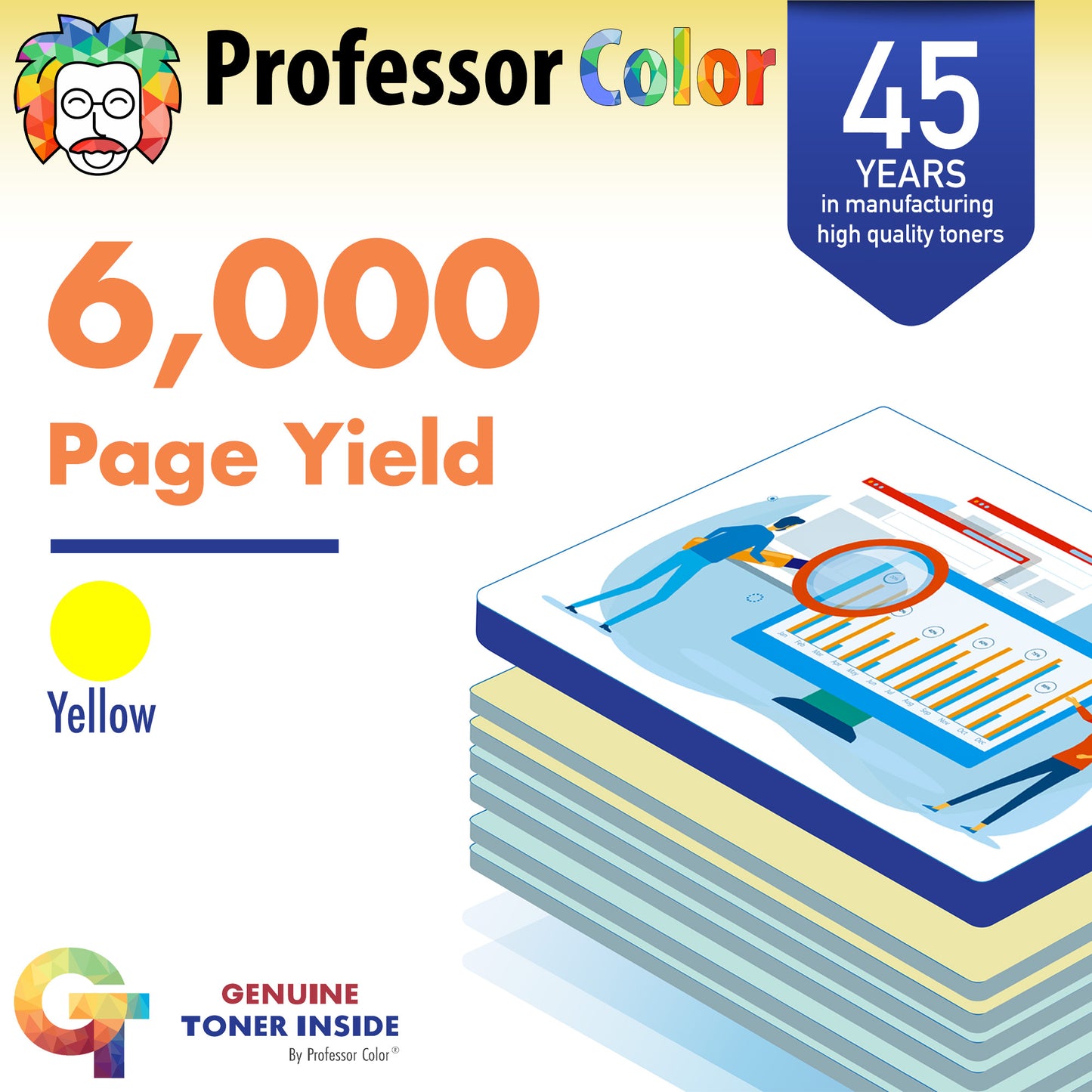 High Yield Yellow Toner - Professor Color
