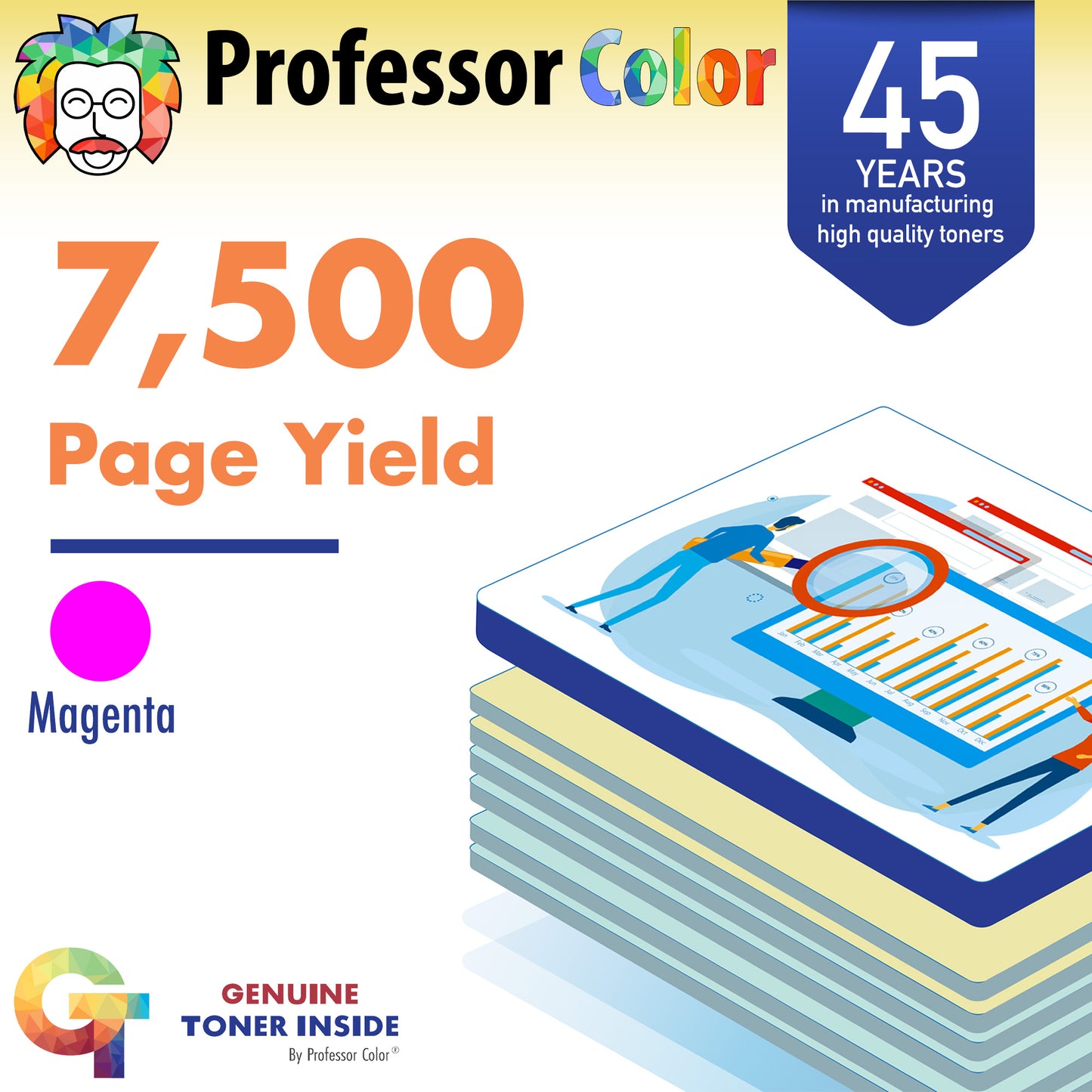 Standard Yield Magenta Toner - Professor Color