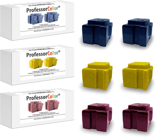 Professor Color Bypass Key Bundle Includes 8570 or 8580 Inks Replacing 108R00926 108R00927 108R00928 (6 Repackaged Inks) - Professor Color
