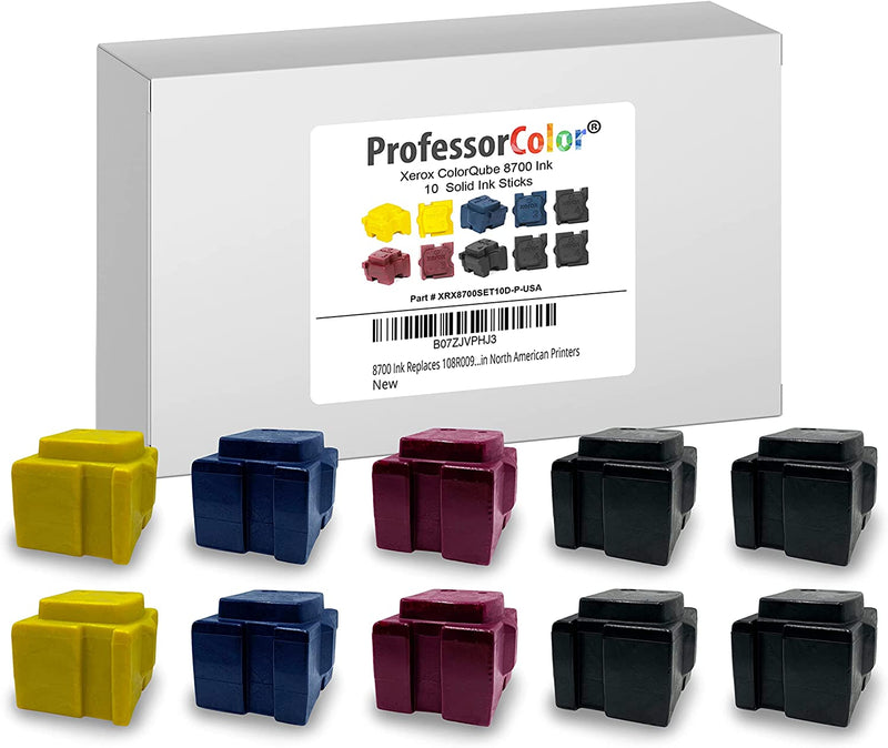 8700 Inks Replaces 108R00990 108R00991 108R00992 108R00994 (10 Repackaged Inks) - Professor Color