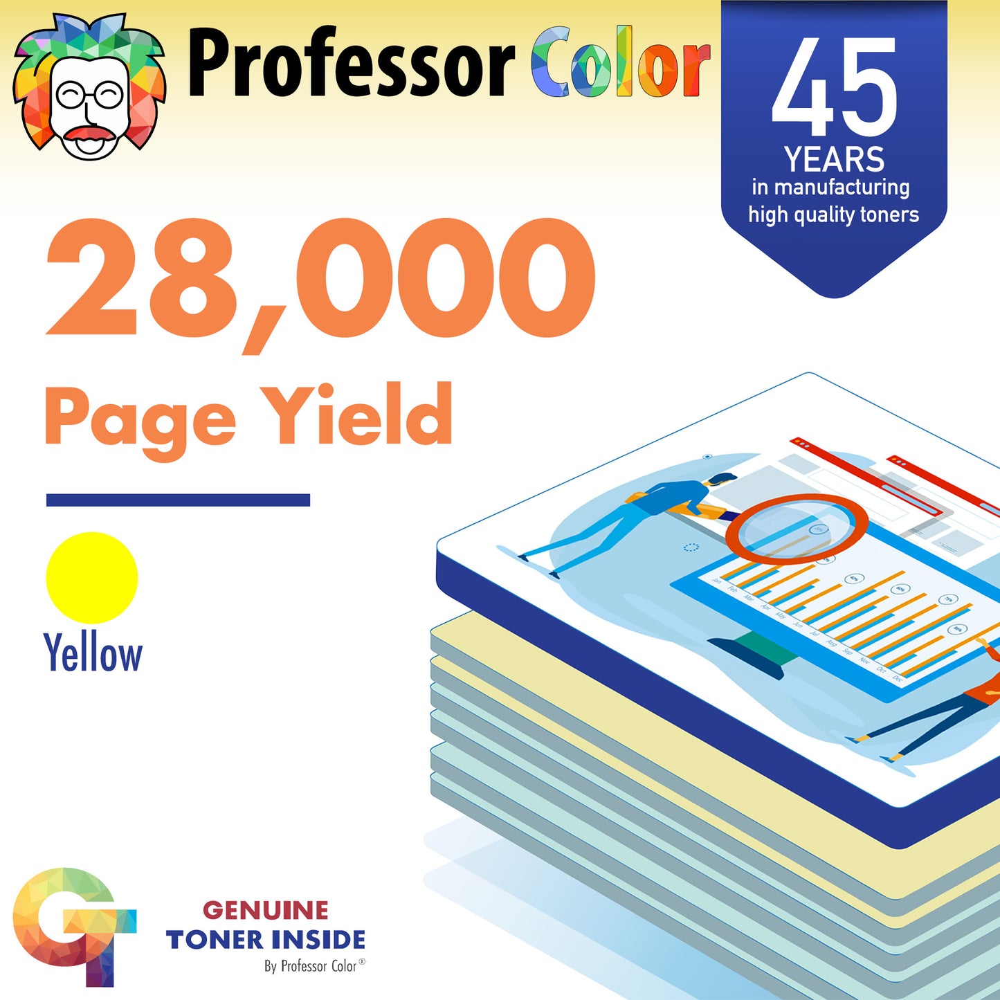 Standard Yield Yellow Toner - Professor Color