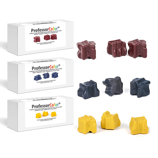 Professor Color Remanufactured Ink for Phaser 8560/8560MFP Replaces 108R00723, 108R00724, 108R00725 (9 Inks) - Professor Color