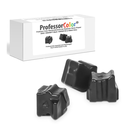 Professor Color Remanufactured Ink Replaces 8560 / 8560MFP Black 108R00726 (3 Black Inks) - Professor Color