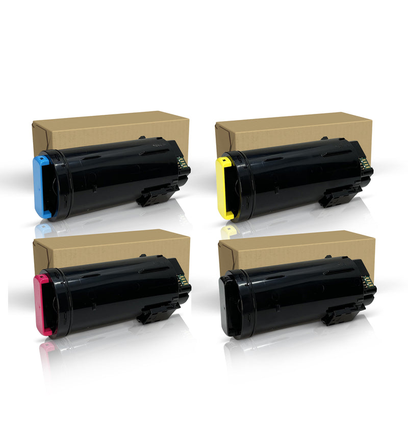 Professor Color Re-Coded OEM Toner Cartridge Replacement for Xerox VersaLink C500 C505 | 106R03866 106R03867 106R03868 106R03869 - Extra High Yield 4 Pack - Professor Color