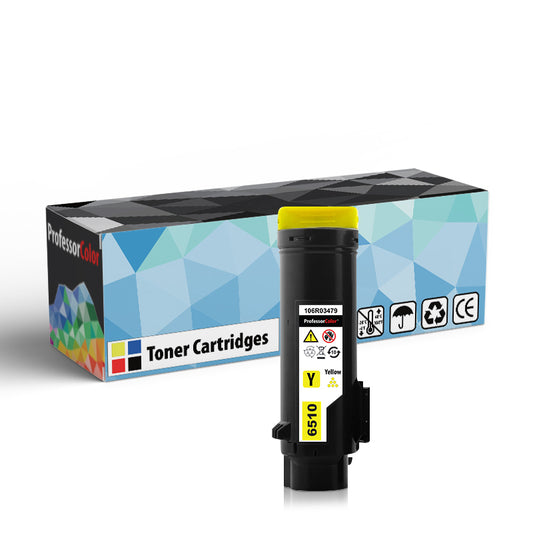 Professor Color High Capacity Compatible Toner Cartridge Replacement for Xerox Phaser 6510 106R03479 - Yellow - Professor Color